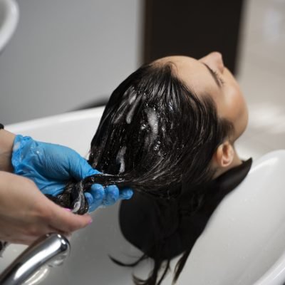 beautiful hair process keratin treatment